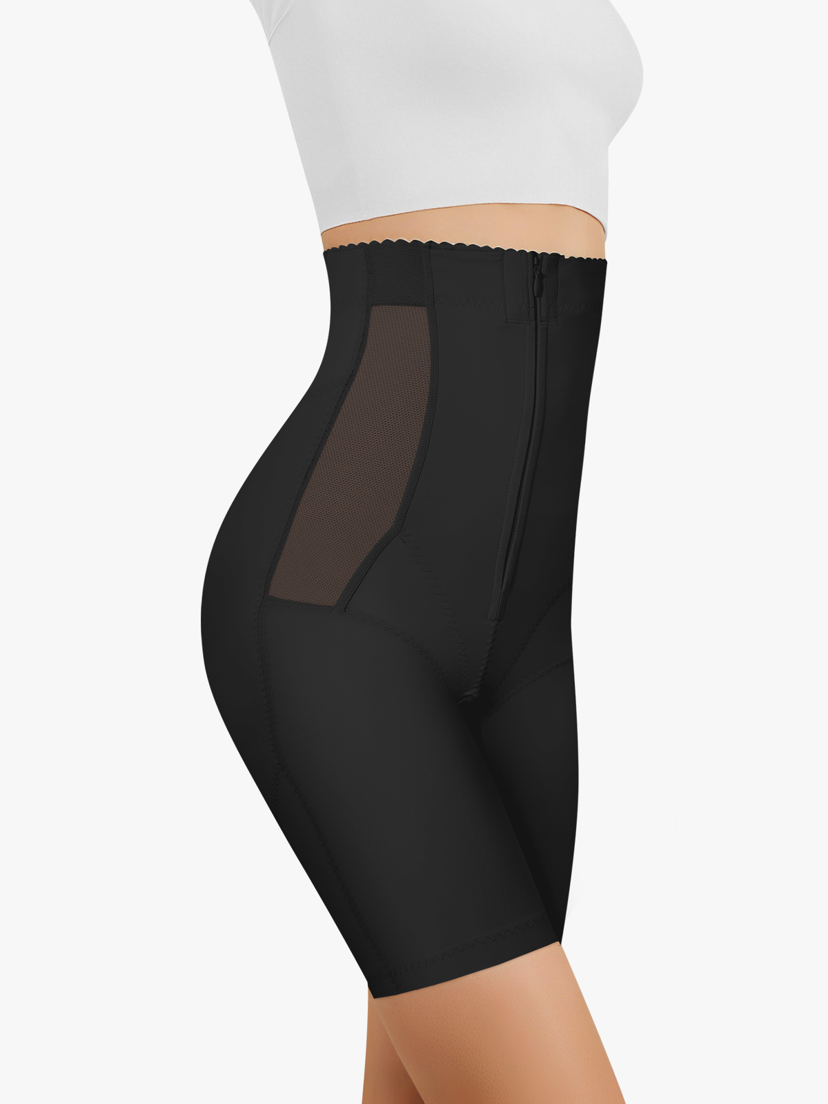 Zipper High Waist Butt Lifting Control Panty