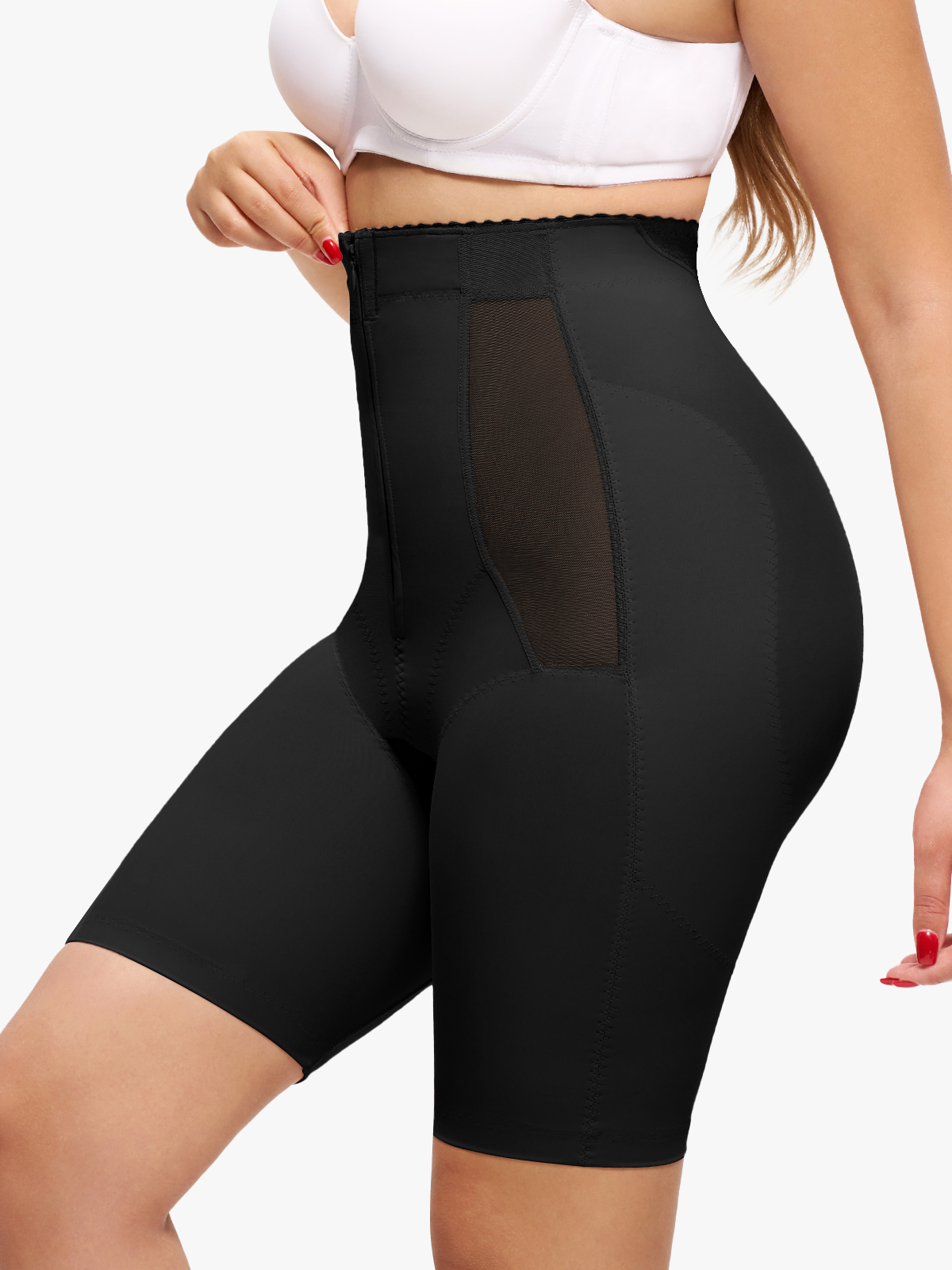 Zipper High Waist Butt Lifting Control Panty