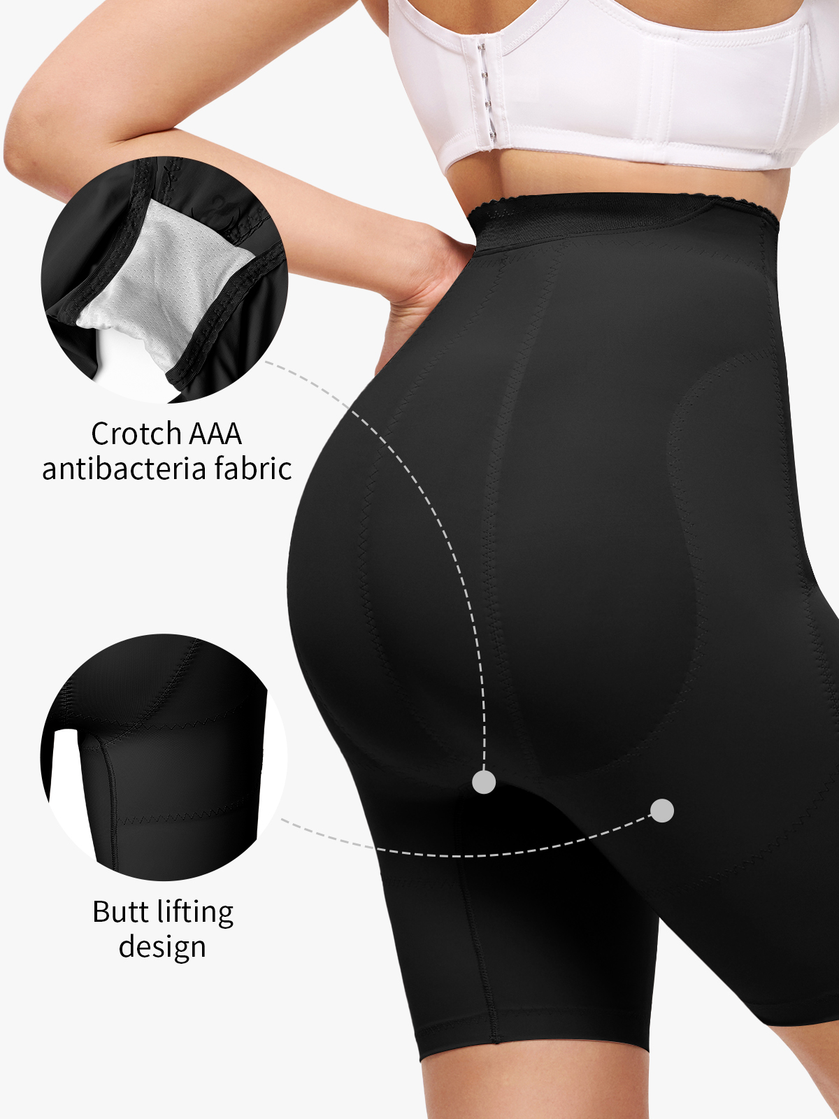 Zipper High Waist Butt Lifting Control Panty