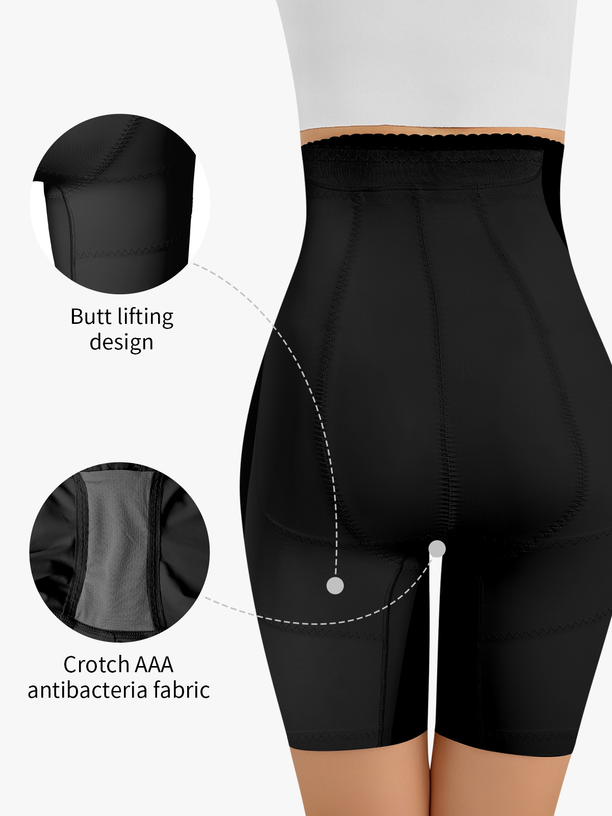 Zipper High Waist Butt Lifting Control Panty