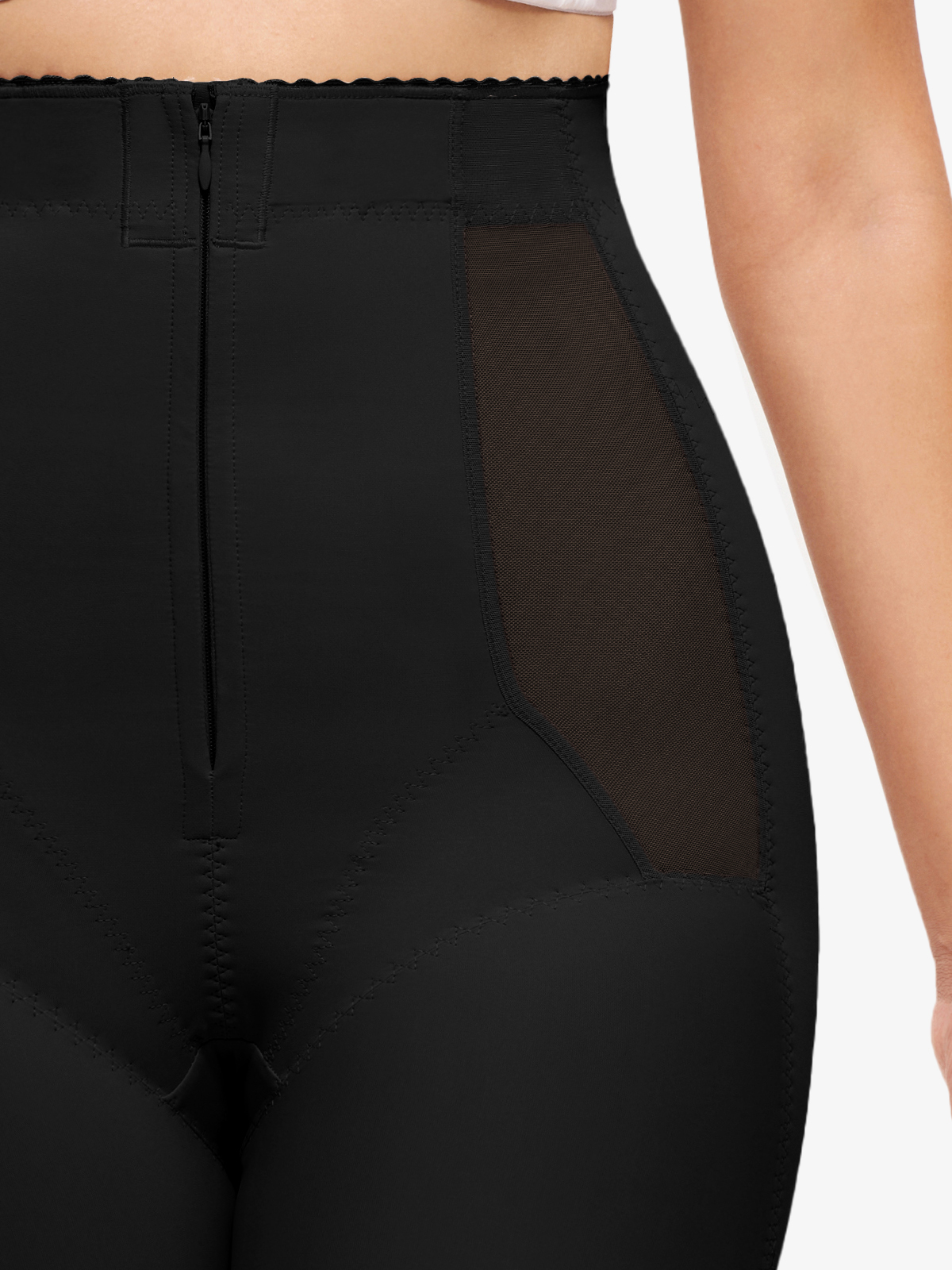 Zipper High Waist Butt Lifting Control Panty