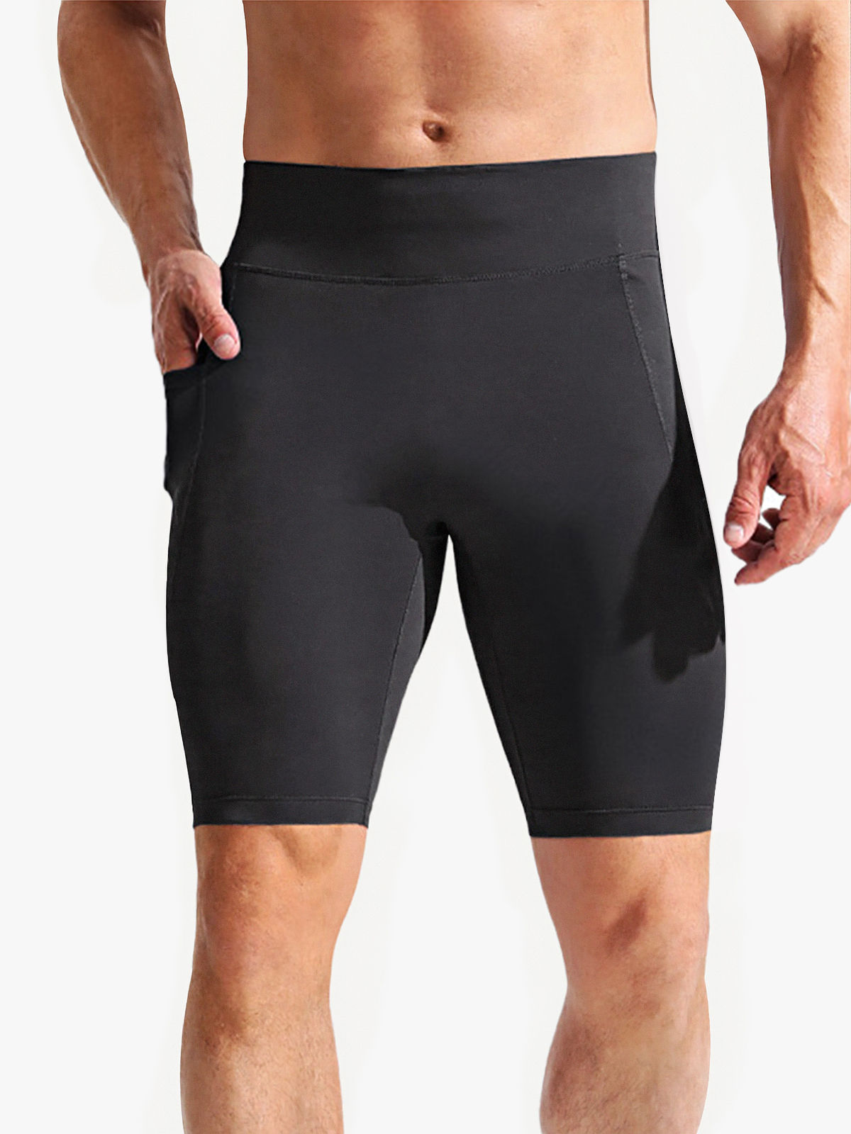 Quick Dry Compression Sports Shorts with Pocket
