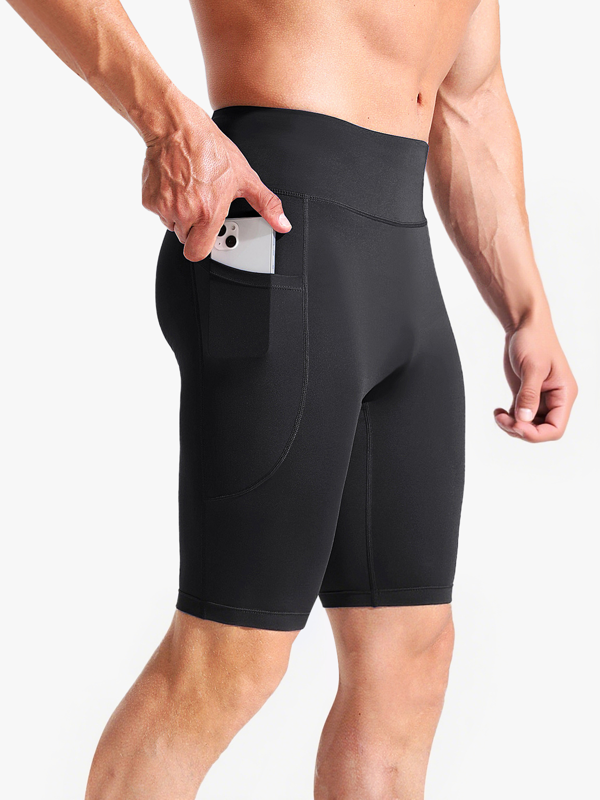 Quick Dry Compression Sports Shorts with Pocket