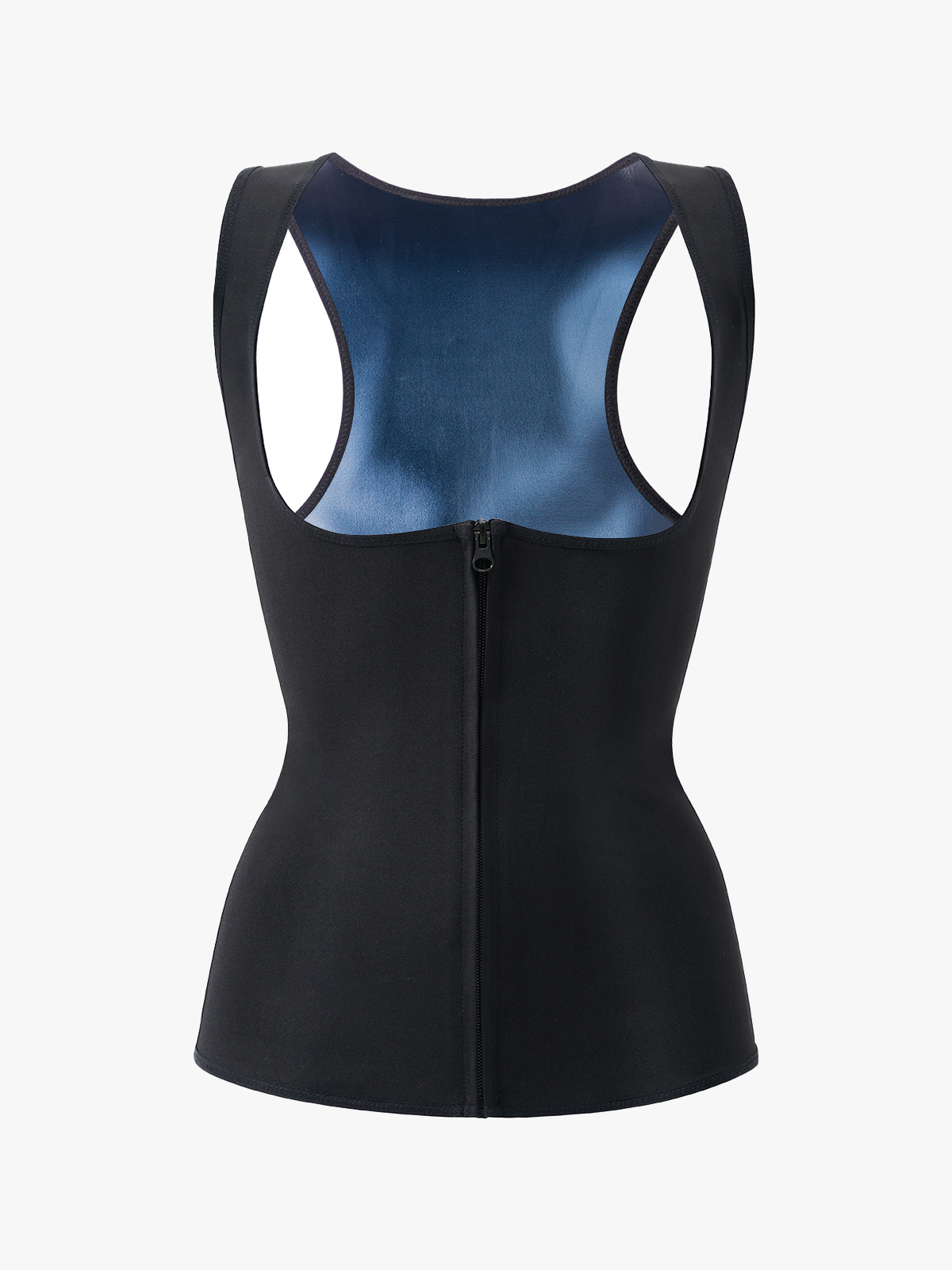 Open Bust Zipper Sauna Tank Top