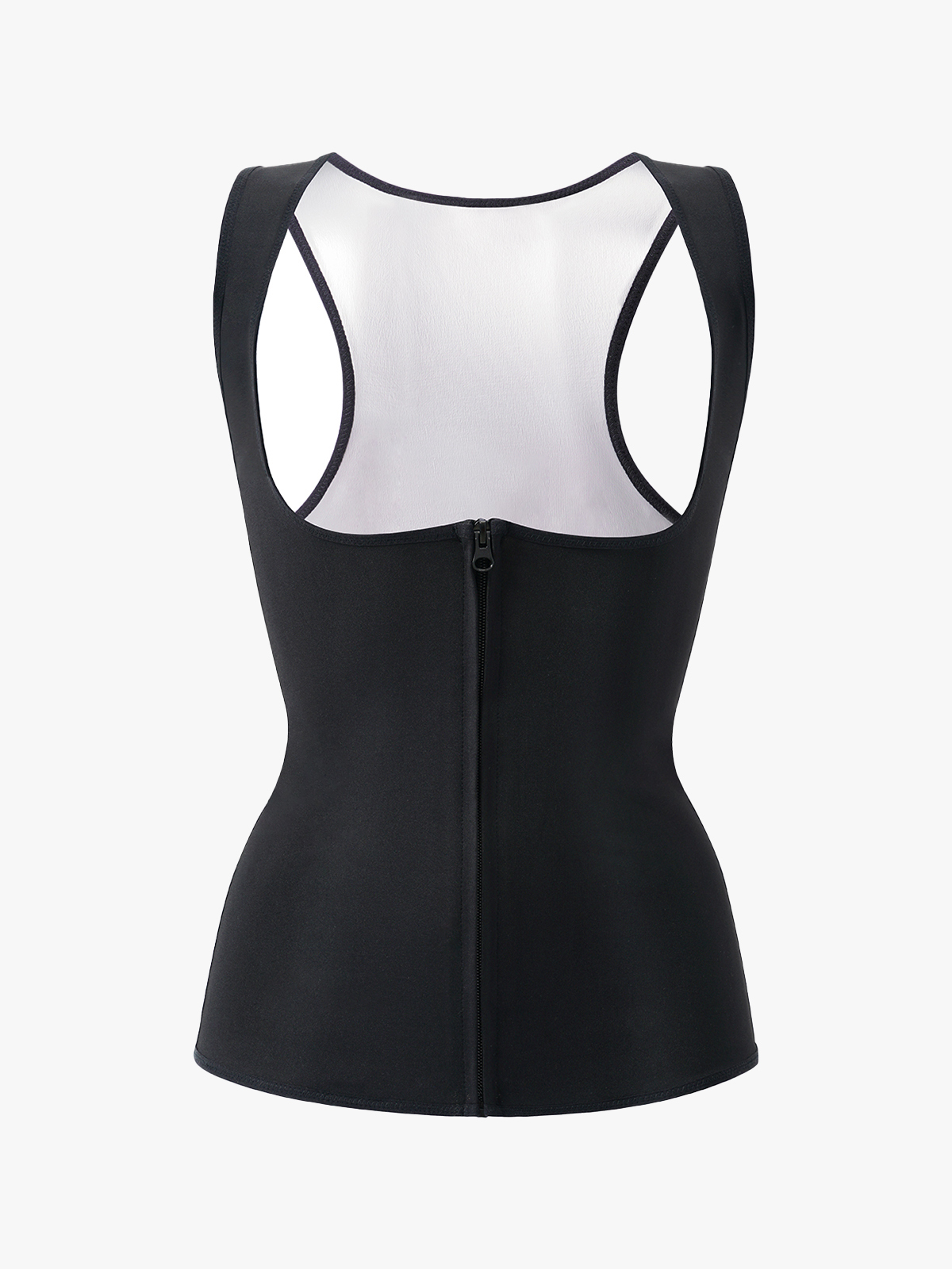 Open Bust Zipper Sauna Tank Top