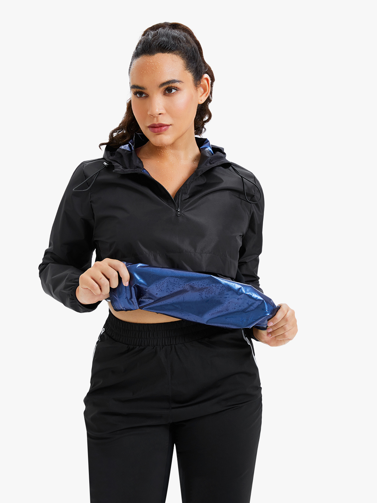 Half Zipper Pullover Workout Sweat Sauna Top