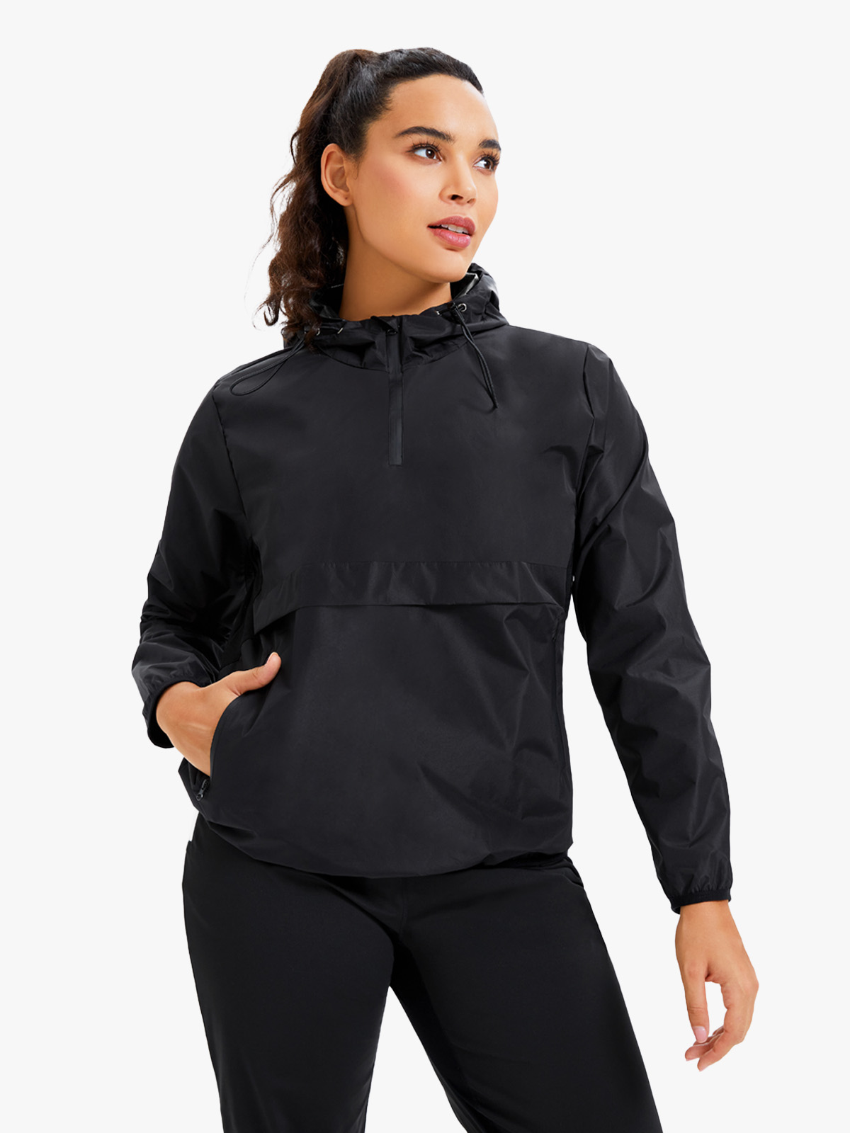 Half Zipper Pullover Workout Sweat Sauna Top