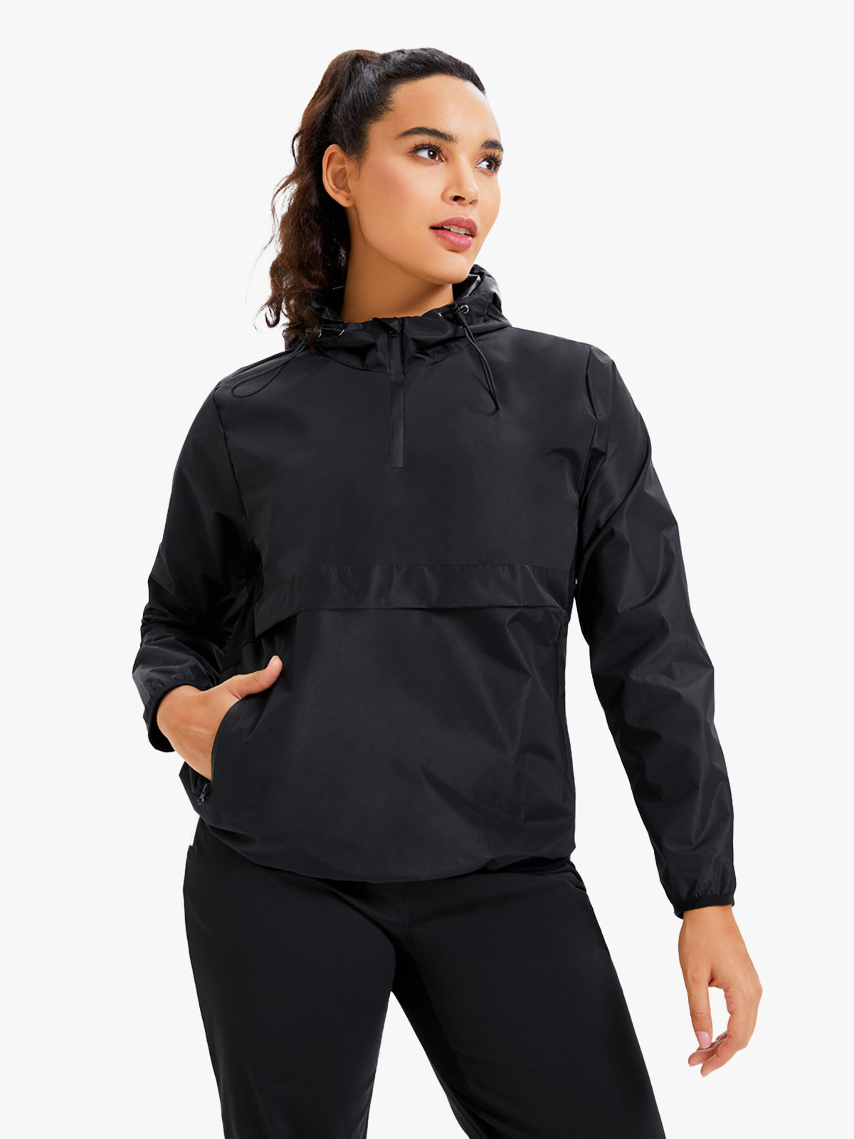 Half Zipper Pullover Workout Sweat Sauna Top