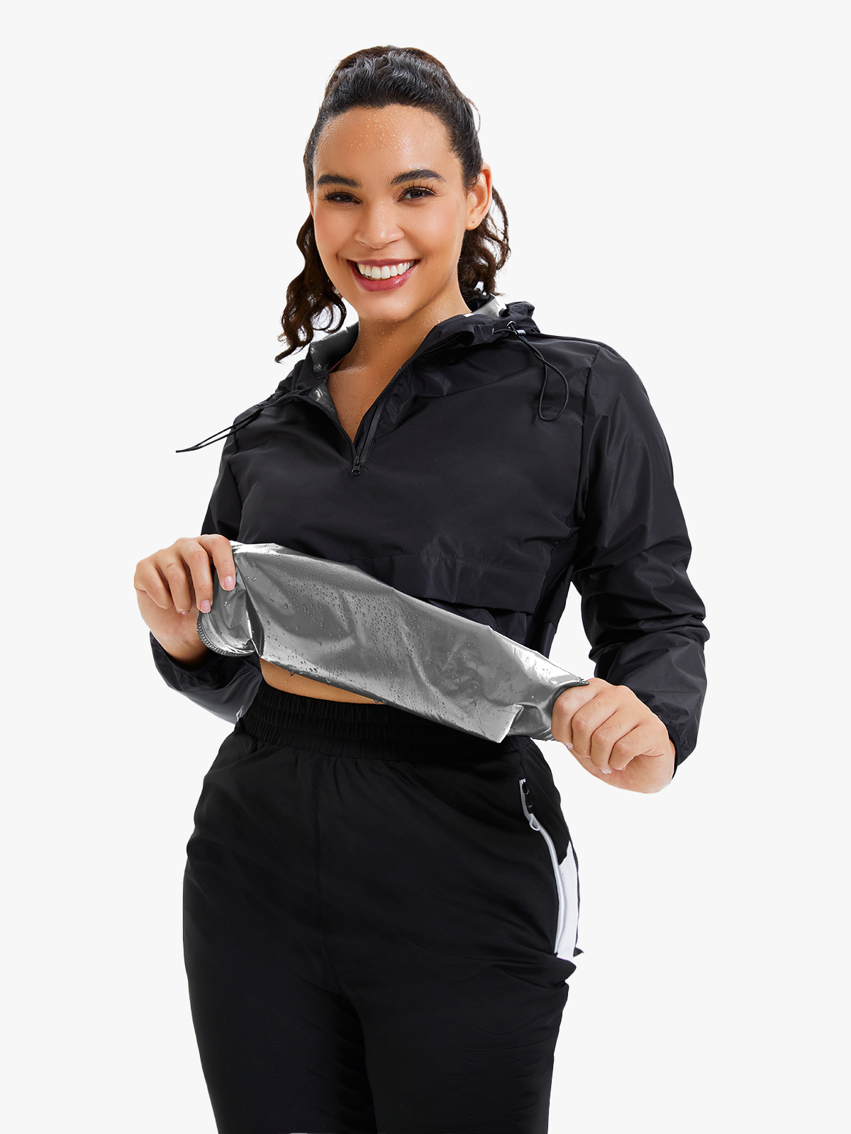 Half Zipper Pullover Workout Sweat Sauna Top