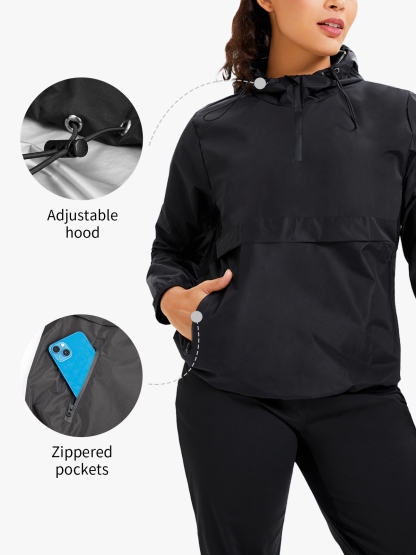 Half Zipper Pullover Workout Sweat Sauna Top