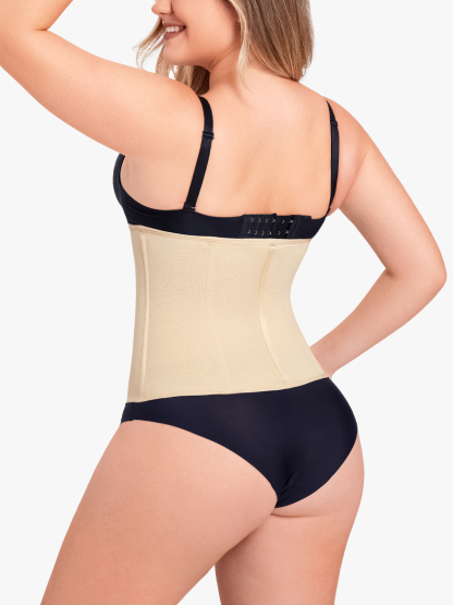 Hook and Zipper Steel Boning Sculpting Waist Cincher