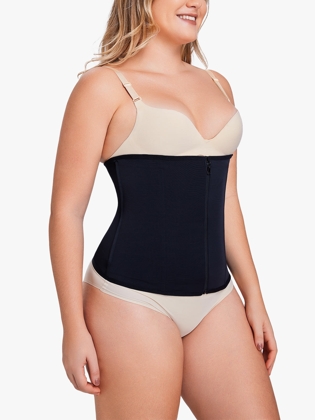 Hook and Zipper Steel Boning Sculpting Waist Cincher