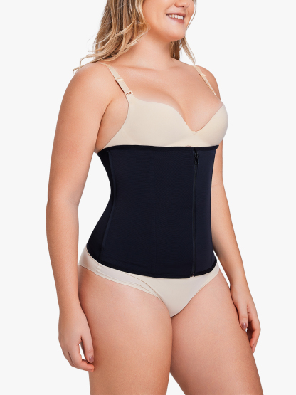Hook and Zipper Steel Boning Sculpting Waist Cincher