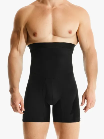 High-Waisted Tummy Control Shaper Shorts for Men