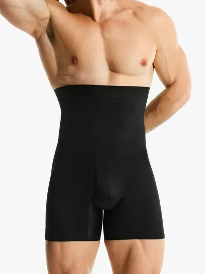 High-Waisted Tummy Control Shaper Shorts for Men