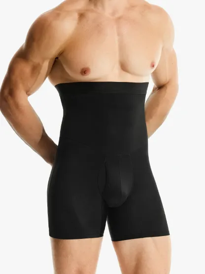 High-Waisted Tummy Control Shaper Shorts for Men