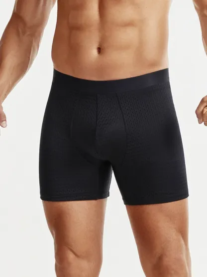 Mid-Waist Mesh Shorts Panties With Removable Butt Pads