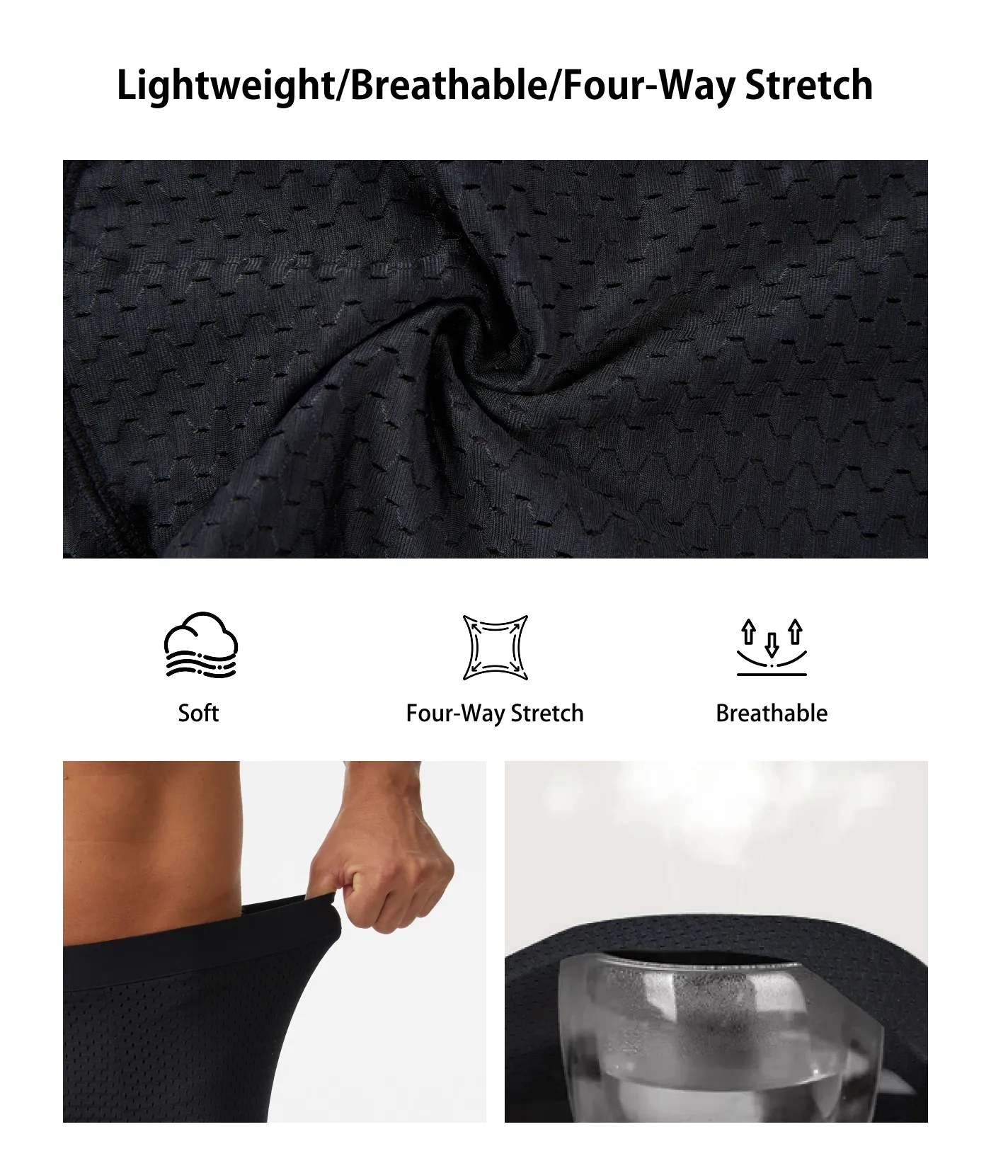 Mid-Waist Mesh Shorts Panties With Removable Butt Pads