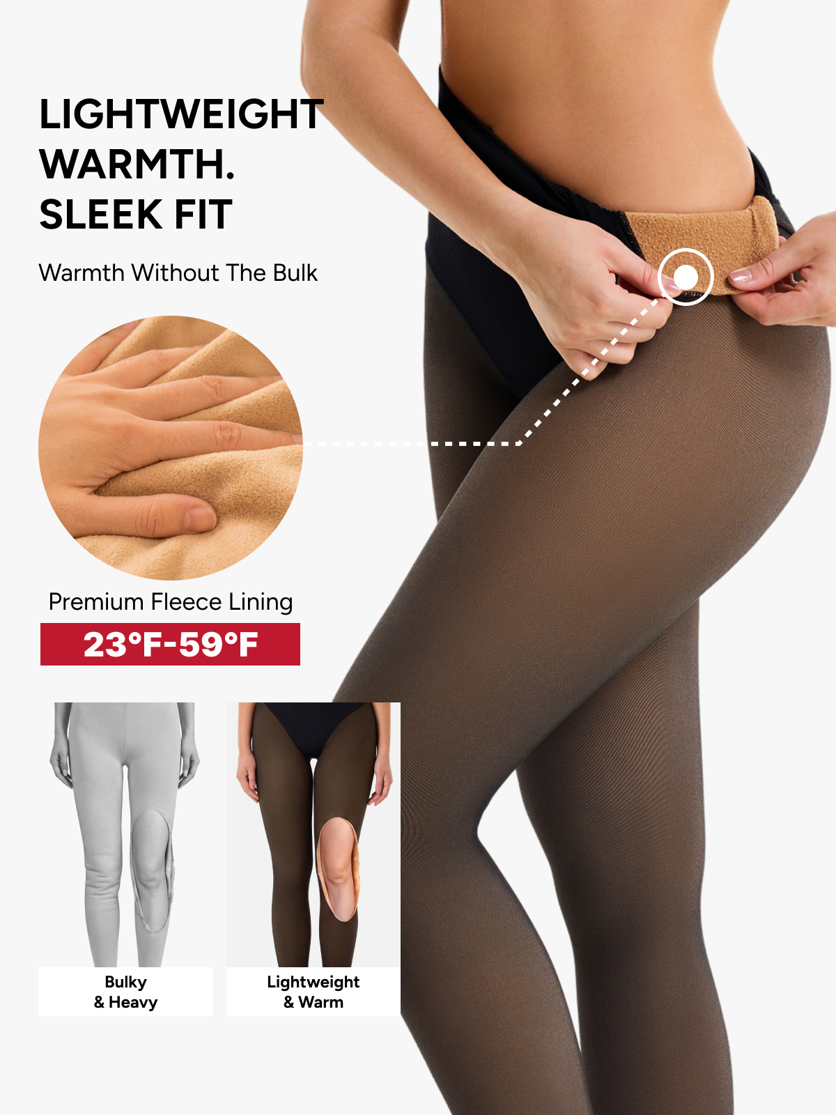 High Waisted Fleece Lined Thermal Compression Tight Tummy Control Leggings 