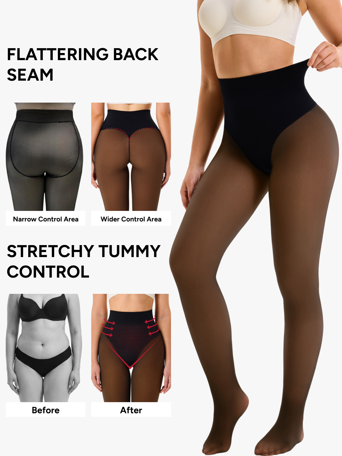 High Waisted Fleece Lined Thermal Compression Tight Tummy Control Leggings 