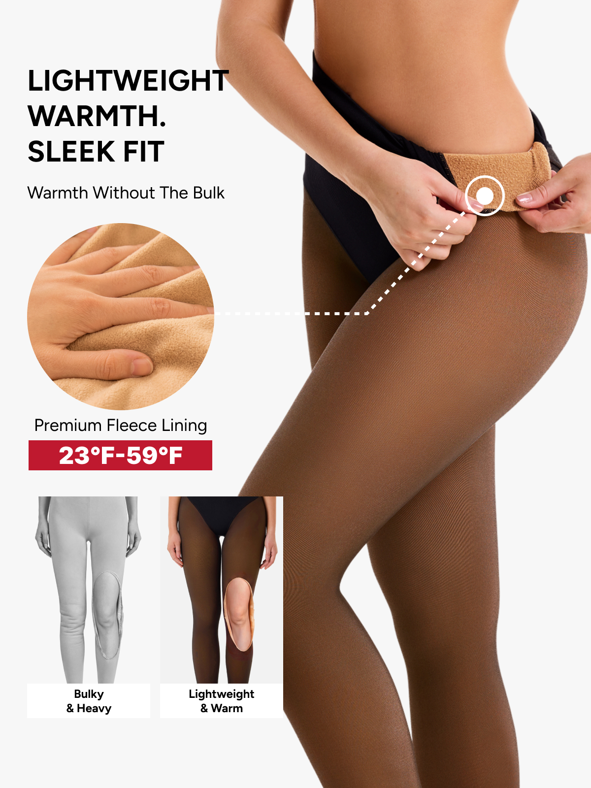 High Waisted Fleece Lined Thermal Compression Tight Tummy Control Leggings 