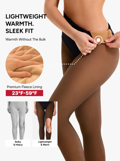 High Waisted Fleece Lined Thermal Compression Tight Tummy Control Leggings 