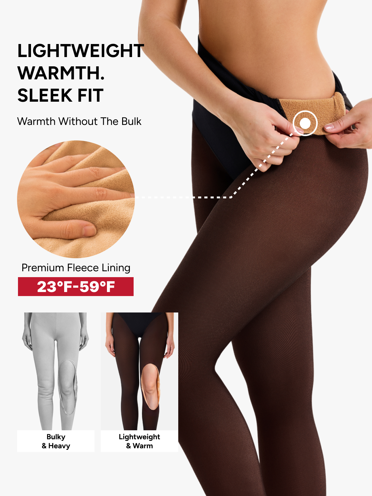 High Waisted Fleece Lined Thermal Compression Tight Tummy Control Leggings 