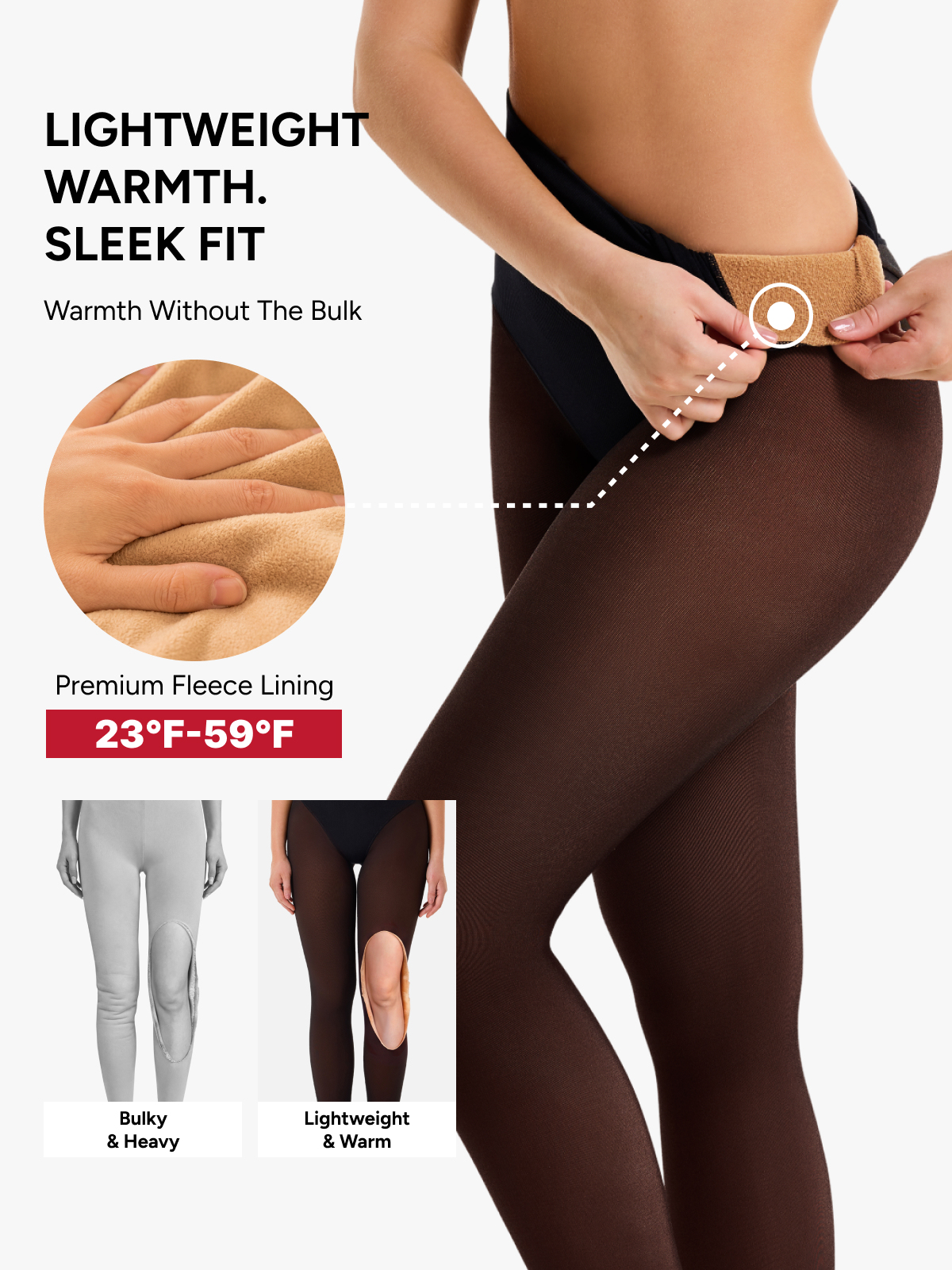 High Waisted Fleece Lined Thermal Compression Tight Tummy Control Leggings 