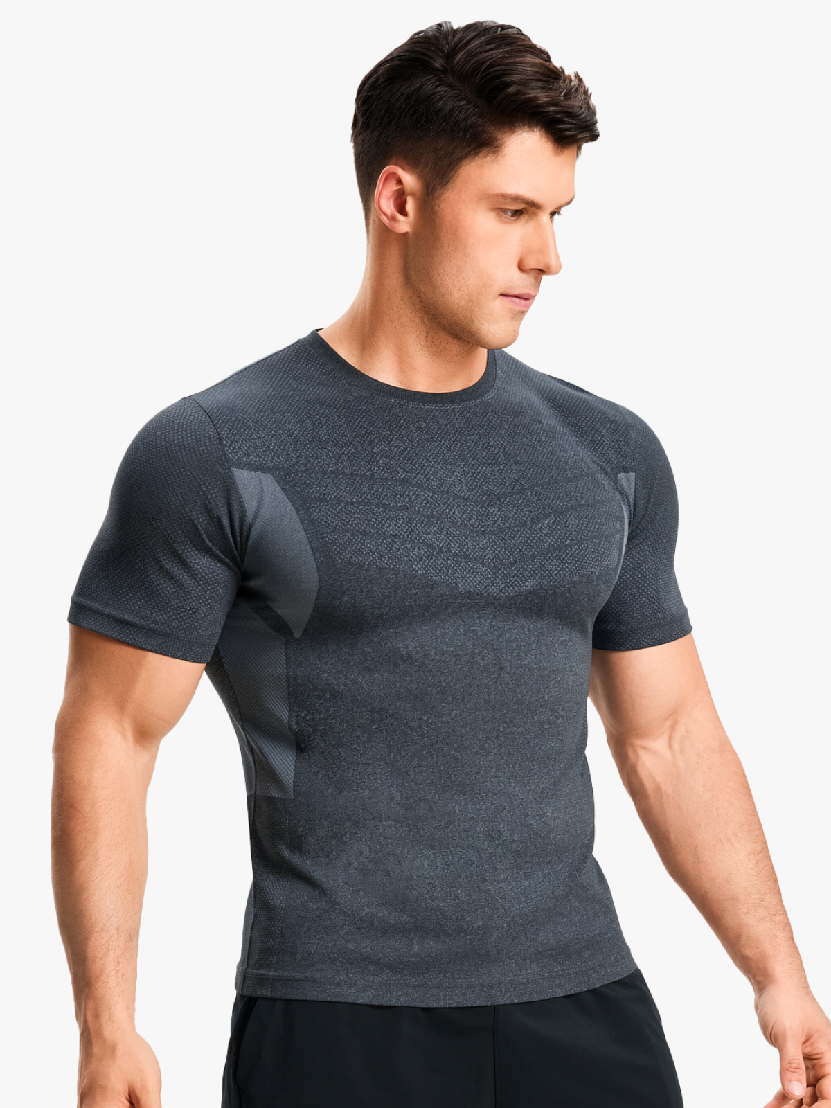 Quick Dry Breathable Workout Crew Neck Top for Men