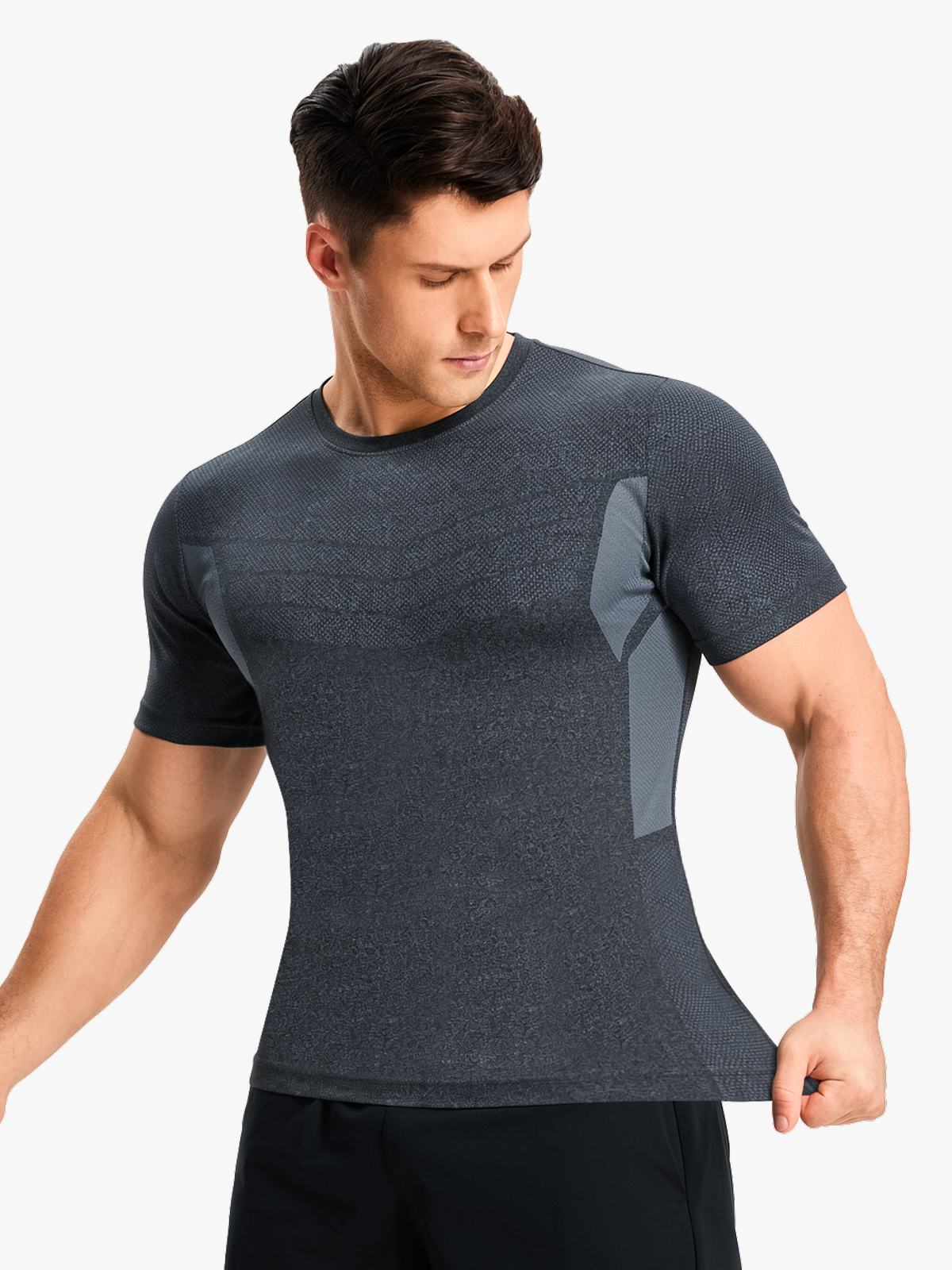 Quick Dry Breathable Workout Crew Neck Top for Men