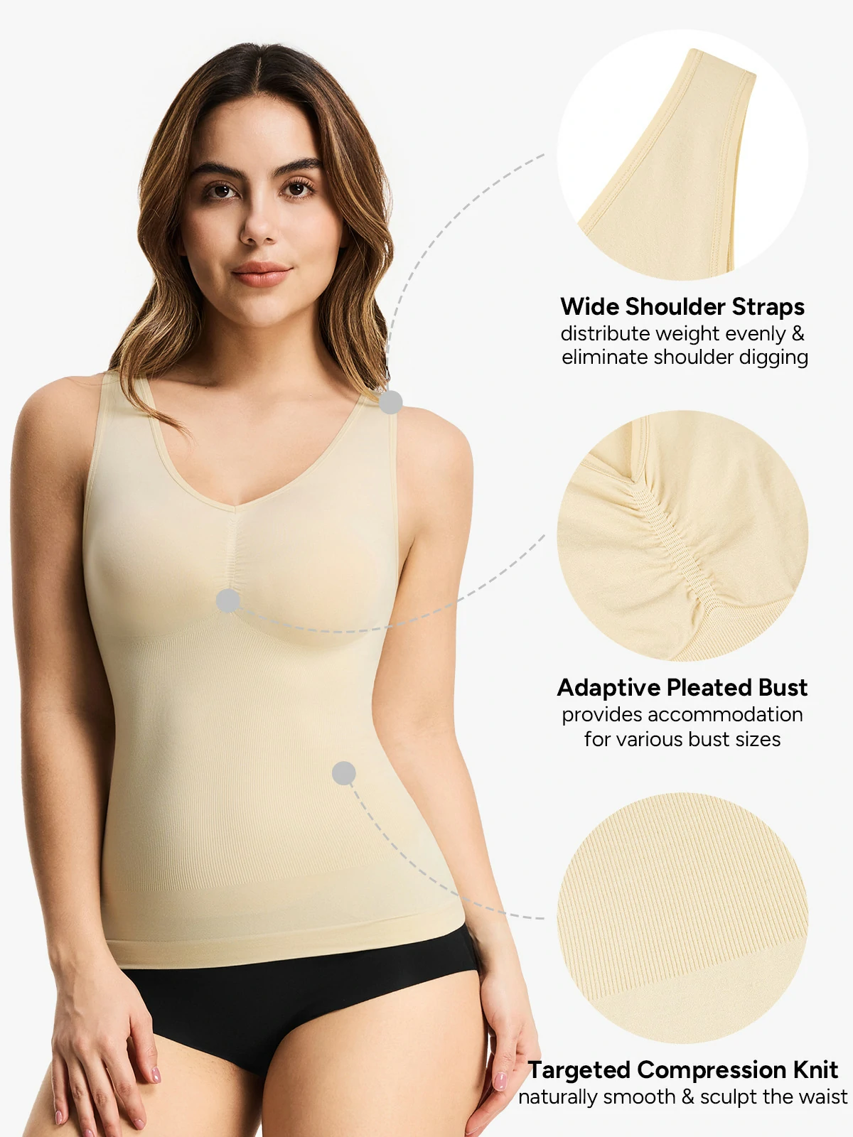 Seamless Plunge Breathable Tank Top 