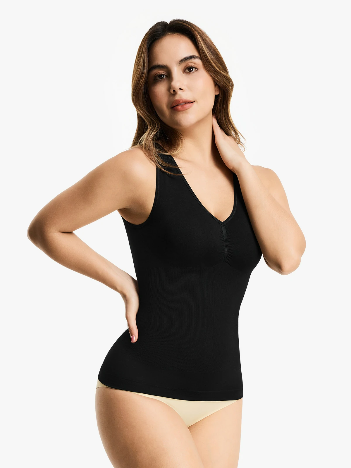 Seamless Plunge Breathable Tank Top 