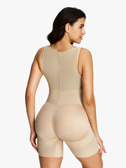 Open Bust Tummy Control Mid-Thigh Bodysuit