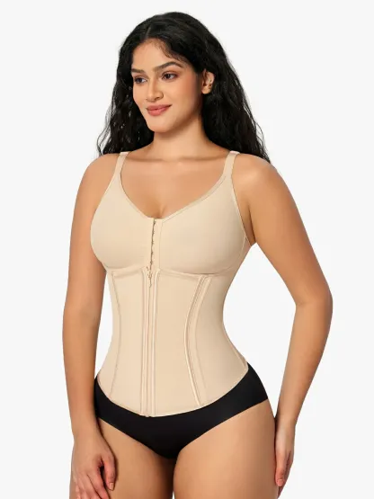 Women Front Zip Waist Sculpting Tummy Control Corset Top