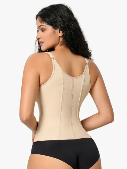 Women Front Zip Waist Sculpting Tummy Control Corset Top