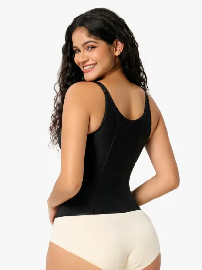 Women Front Zip Waist Sculpting Tummy Control Corset Top