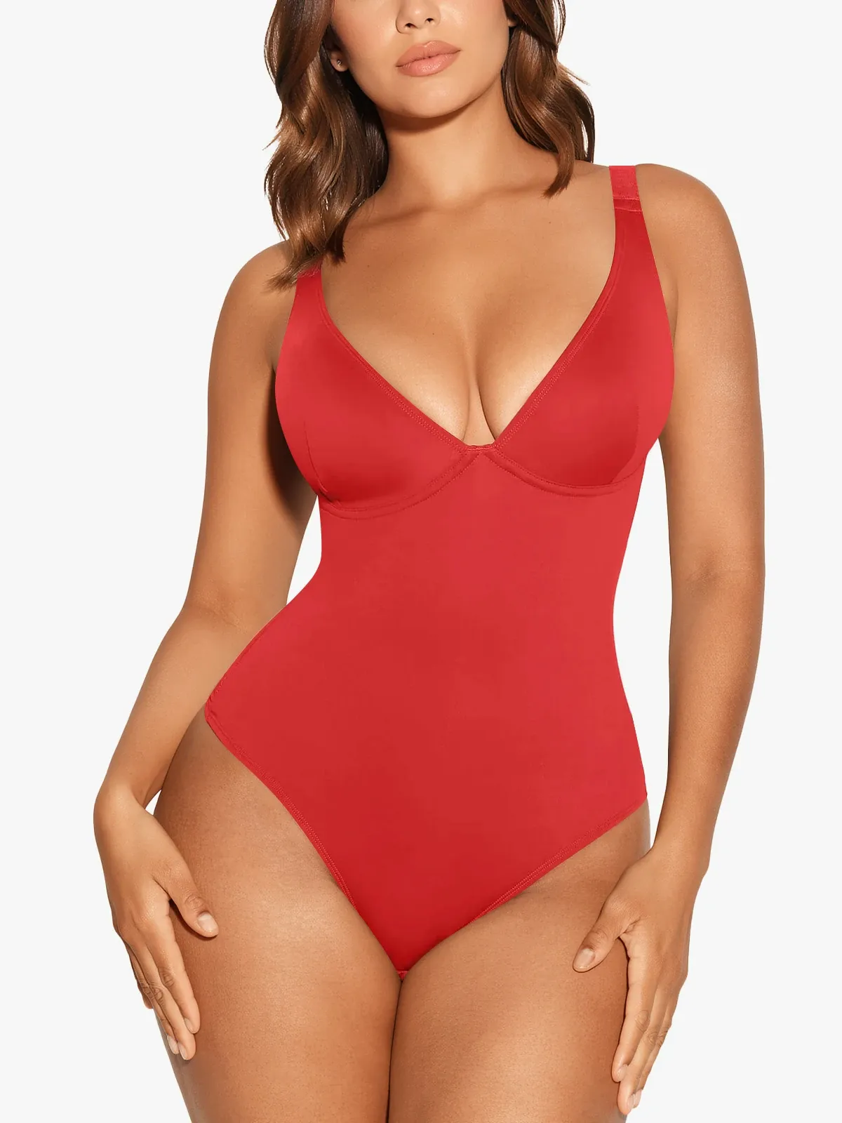 Deep Plunge Underwire Backless Thong Bodysuit