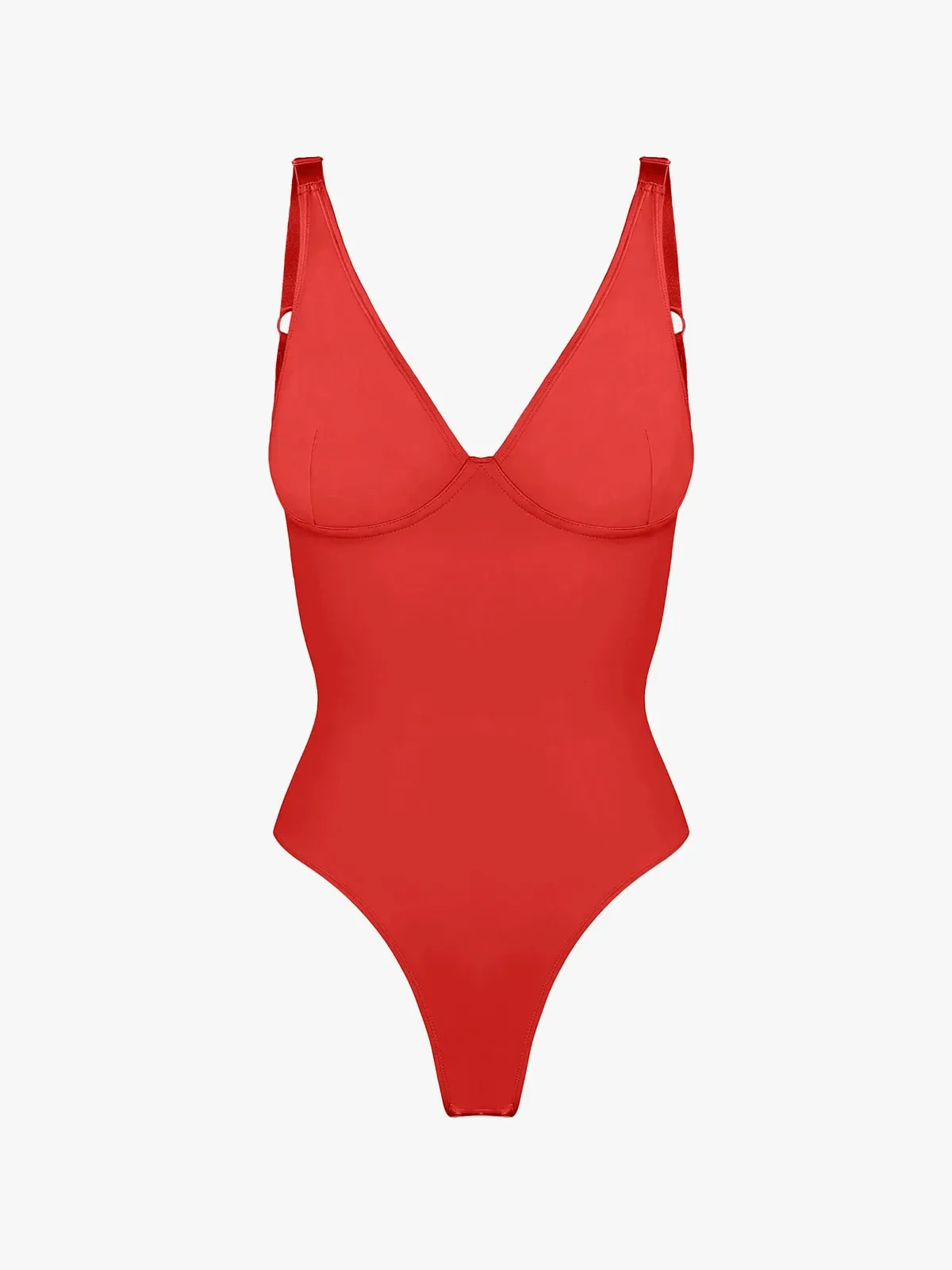 Deep Plunge Underwire Backless Thong Bodysuit