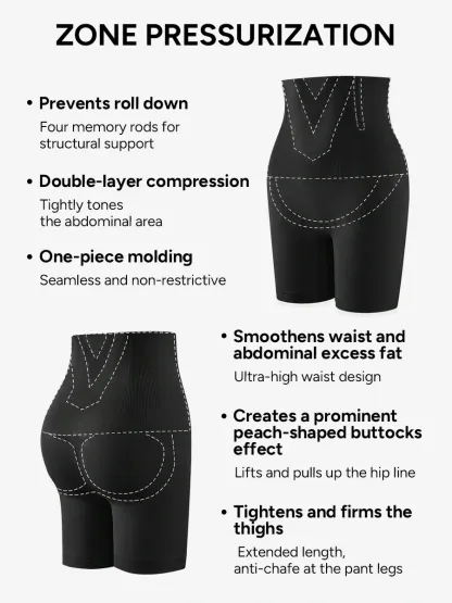 Seamless Double-Layer Tummy Control Shorts