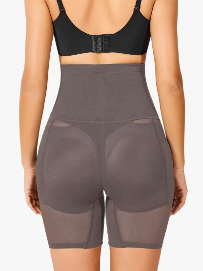 Women High Waist Padded Butt Lifting Shorts Thigh Shapewear 