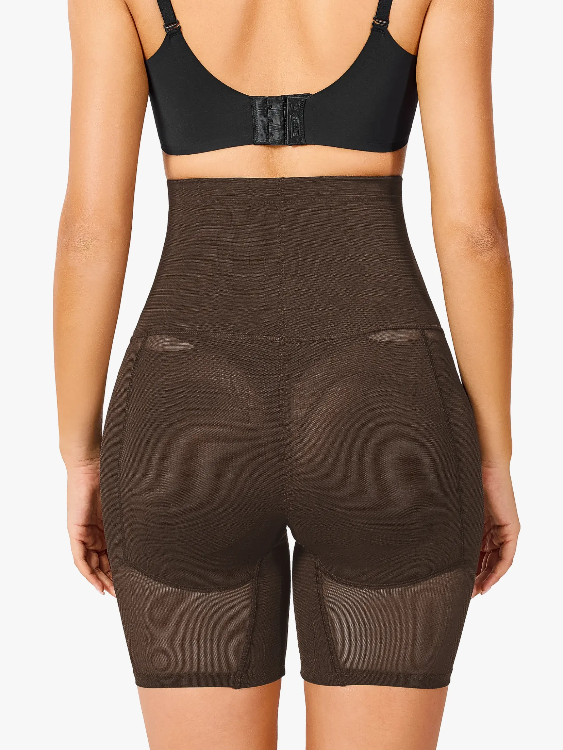 Women High Waist Padded Butt Lifting Shorts Thigh Shapewear 