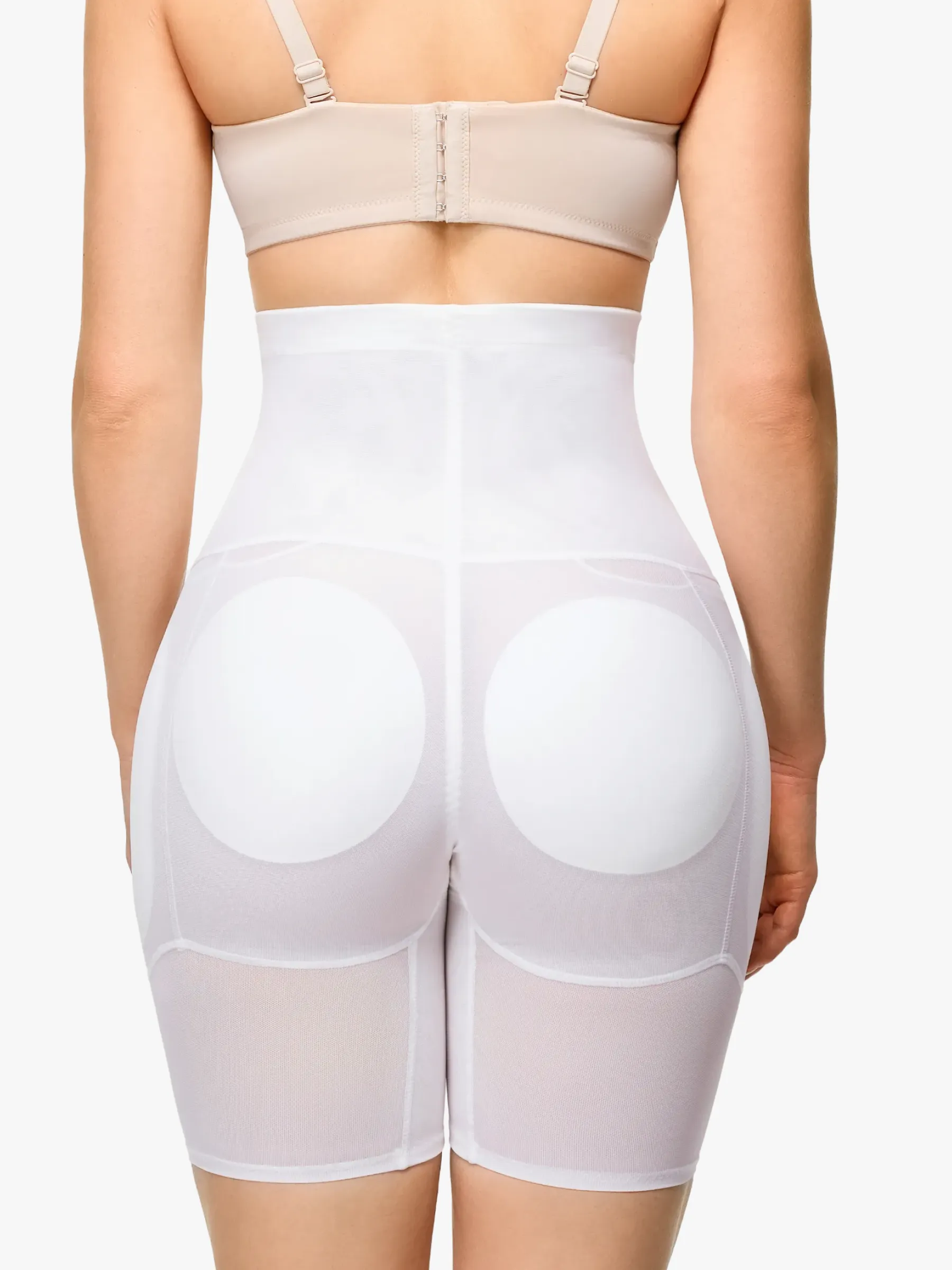 Women High Waist Padded Butt Lifting Shorts Thigh Shapewear 