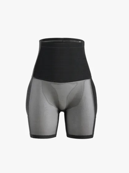 Women High Waist Padded Butt Lifting Shorts Thigh Shapewear 