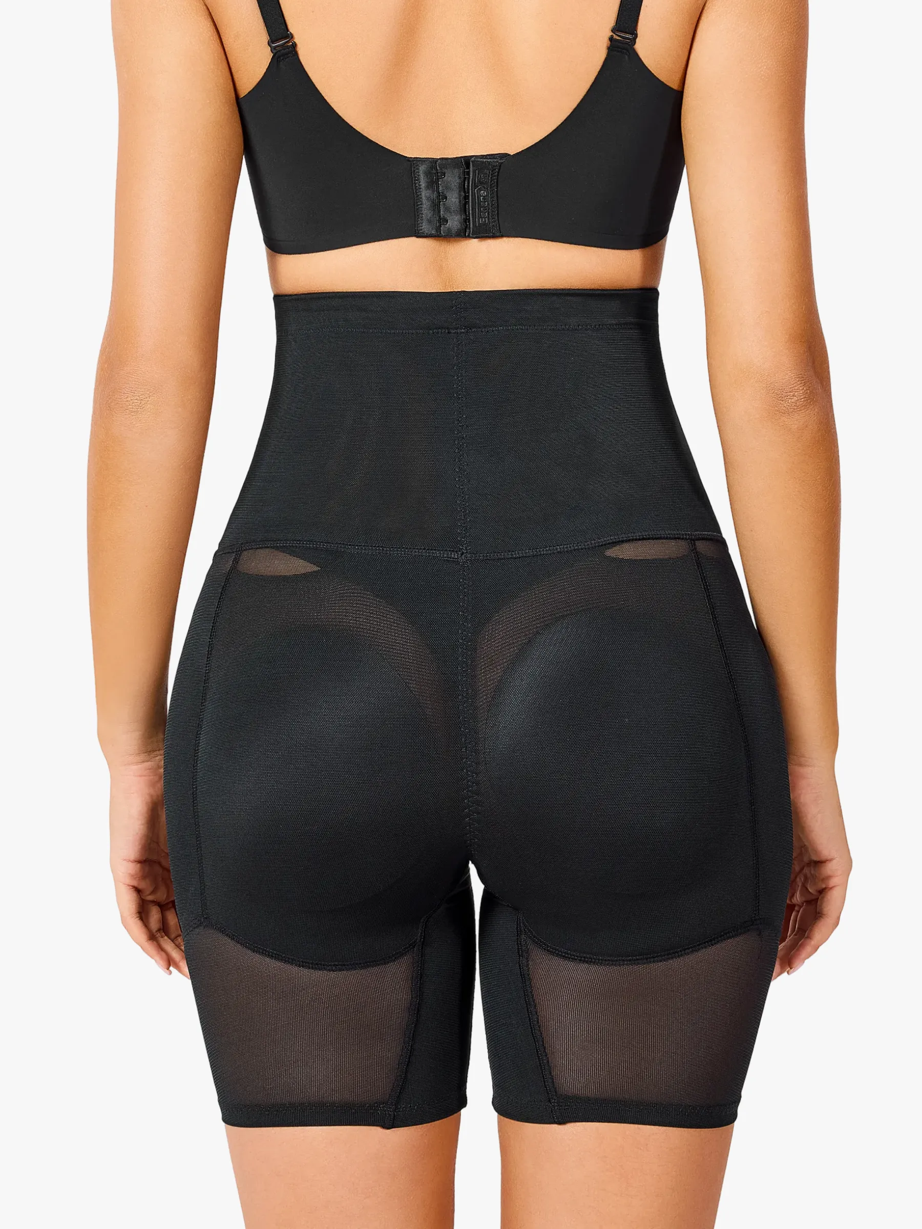 Women High Waist Padded Butt Lifting Shorts Thigh Shapewear 