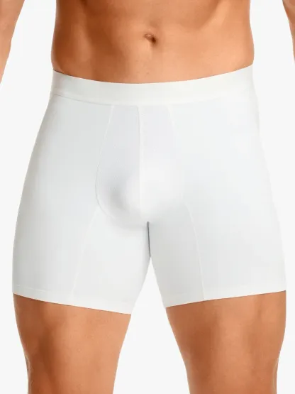 Mid-Waist Compression Boxer Briefs with Phone Pocket For Men