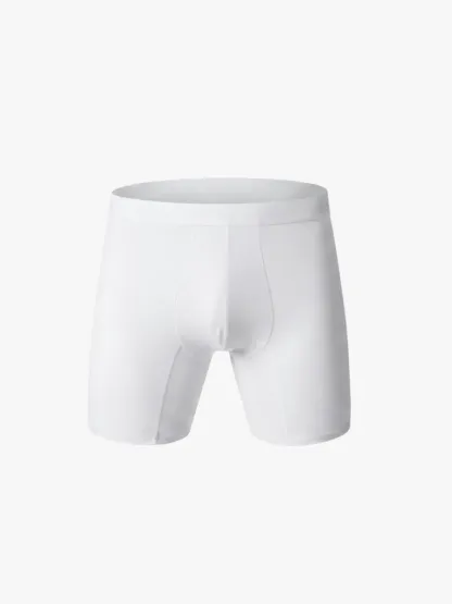 Mid-Waist Compression Boxer Briefs with Phone Pocket For Men