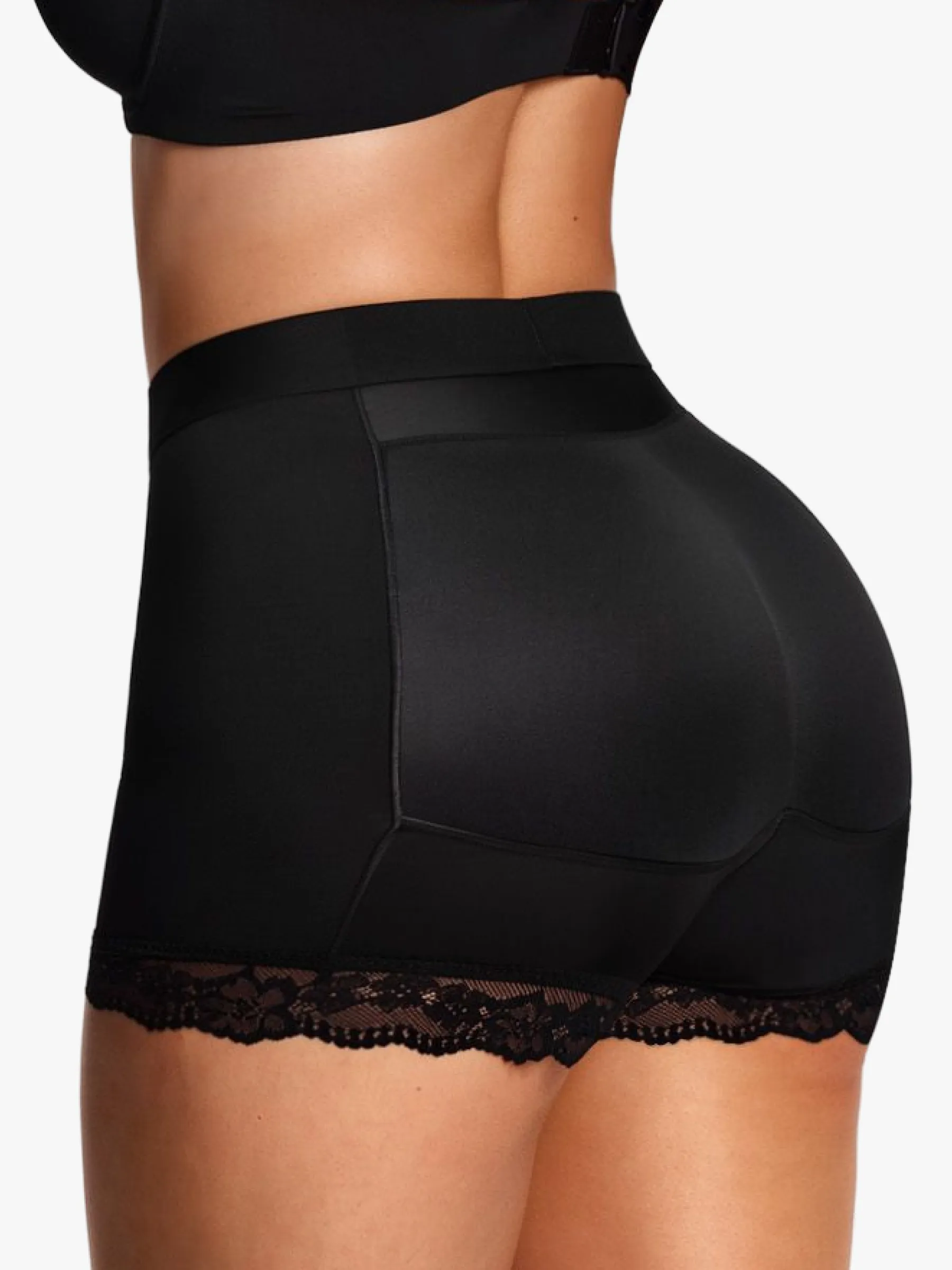 Women Mid-Rise Butt Lifter Padded Hip Enhancer Control Shorts