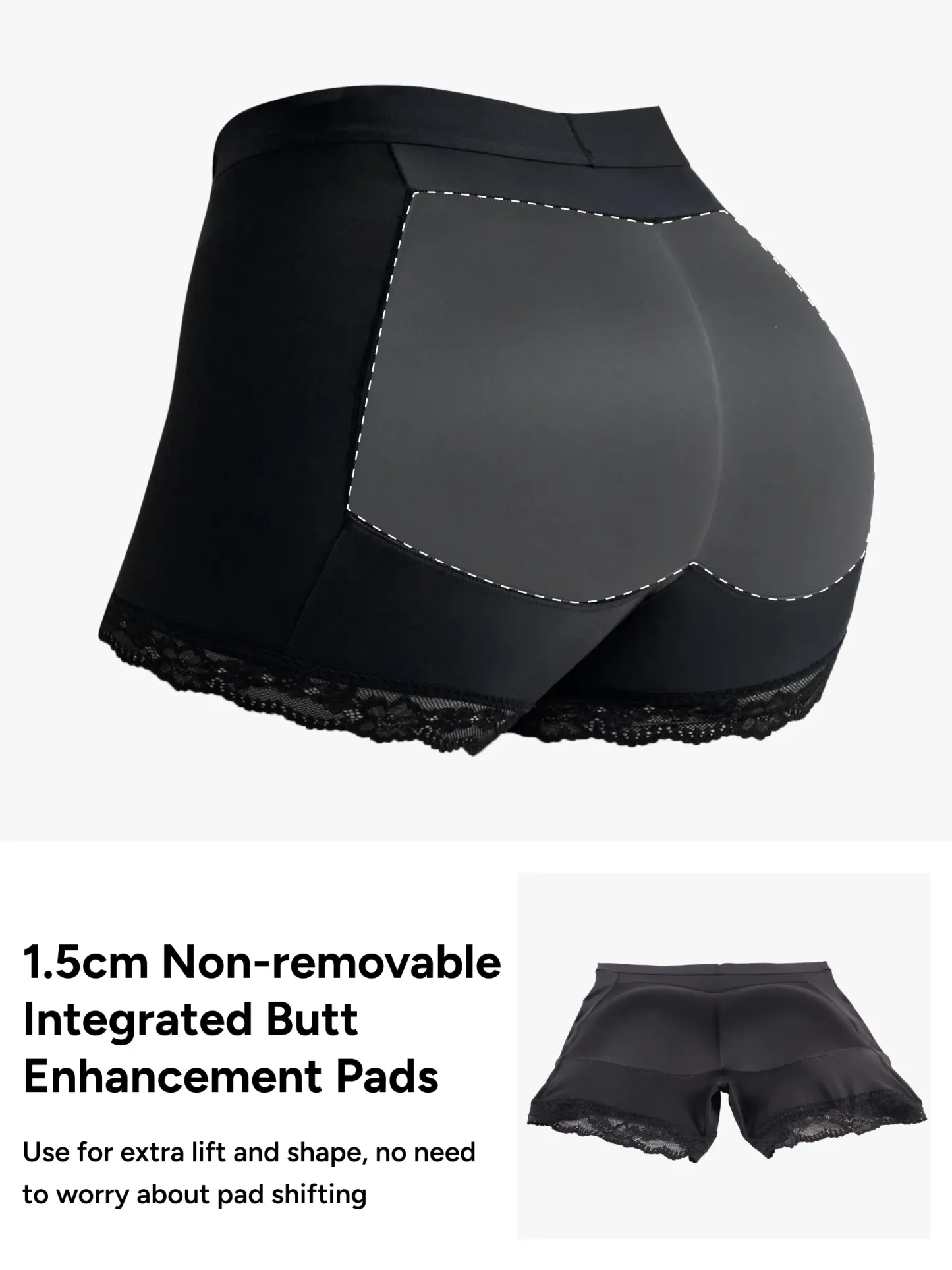 Women Mid-Rise Butt Lifter Padded Hip Enhancer Control Shorts