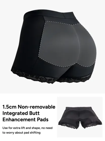 Women Mid-Rise Butt Lifter Padded Hip Enhancer Control Shorts