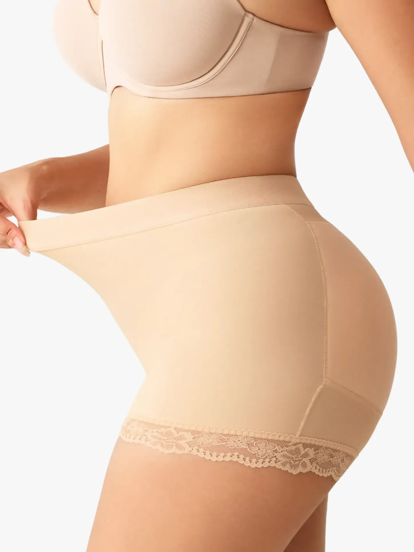 Women Mid-Rise Butt Lifter Padded Hip Enhancer Control Shorts